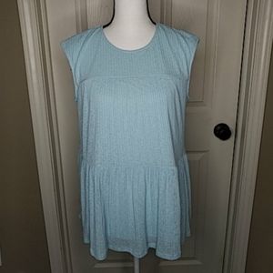NEW Juicy Couture Blue Tiered Flowing Tank Sz M